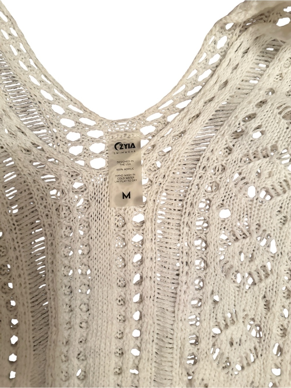 Zyia Active Cream Knit Cover-Up Size M - Picture 2 of 3